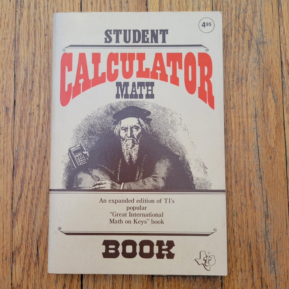Vintage 1980 Texas Instruments Student Calculator Math‎ Book TI-35 AOS System